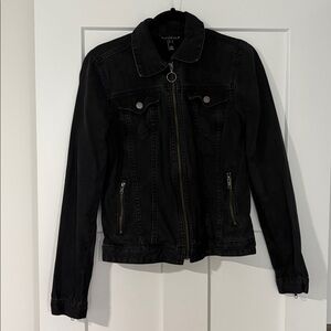 Long Tall Sally - Black denim jacket - Size 6